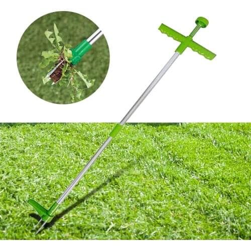 2021 Long Handle Weed Remover Garden Lawn Weeder Root Remover Outdoor Yard Grass Root Puller Aluminum Stand Up Weed Puller