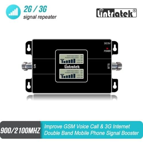 2G GSM 3G WCDMA Dual Band Amplifier 65dB 900mhz 3G UMTS 2100mhz 3G Band 8 Band1 HSPA Signal Booster Repeater for Home Office