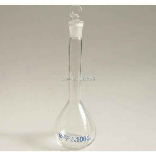 5ml to 1000ml Lab Clear Glass Volumetric Flask the Long Neck Quantitative Bottle for school experiment
