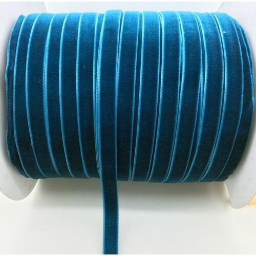 5 Yards 3/8 "10mm Light Blue Velvet Ribbon Headband Clips Bow Wedding Decoration