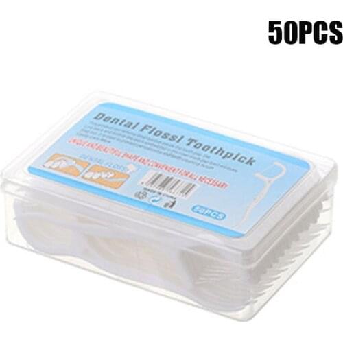 50/100Pcs Dental Floss Interdental Brush Teeth Stick Toothpicks Tooth Thread Floss for Oral Care Beauty Tools ALI88