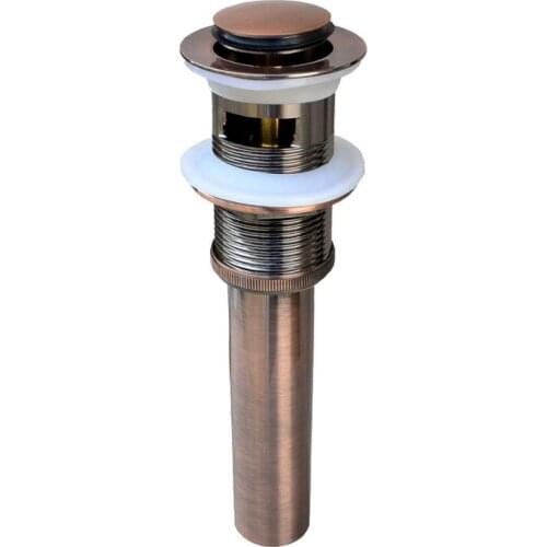 Antique Red Copper Brass Small Round Cap Pop Up Bathroom Sink Basin Waste / Drain With Overflow Bathroom Accessory msd053