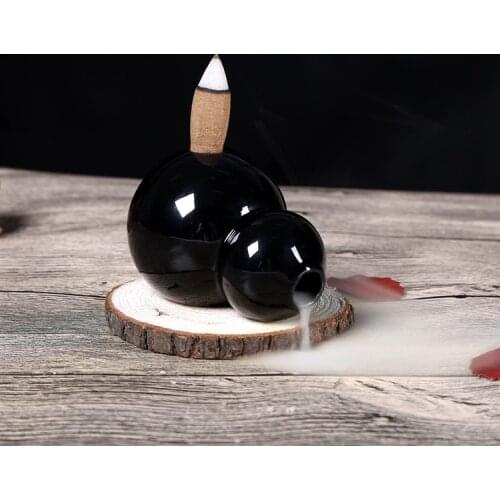 Mix Fragrance Natural Backflow Incense Cones Or Mini Ceramics Gourd Incense Burner Stick Incense Censer Tower Incense Tray