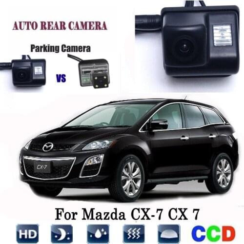Car Rearview camera For Mazda CX-7 CX 7 CCD/Night Vision/License plate light camera/Rear View Camera + RCA camera Backup