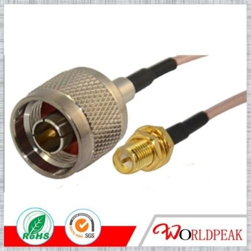 Free shipping 5Pcs 1ft RG316 cable assembly rp sma female bulkhead connector to n male pigtail cable