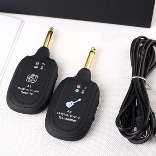 Wireless Guitar System Guitar Transmitter Receiver Wireless Audio Transmission Set for Electric Bass Guitar Accessories