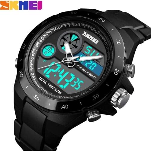 Fashion Digital Sport Watch SKMEI Mens Watch Double Time Luminous Display Electronic Bracelet Luxury Mens Watch Alarm Clock Man