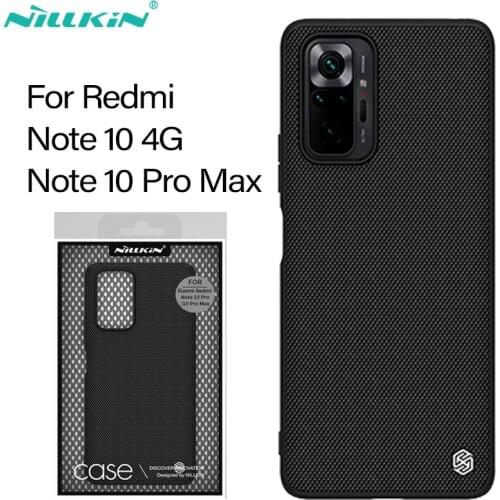 For Redmi Note 10 Pro Max Case NILLKIN Textured Nylon Fiber Non-slip Frosted Back Cover For Xiaomi Redmi Note 10 10T 4G 5G