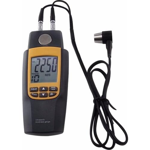 Digital Ultrasonic Thickness Meter Tester Gauge Measure 1.2~220 mm Velocity glass iron plastics tile brass gold silver zinc