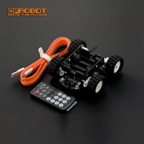 DFRobot 4WD MiniQ Complete Kit V2.0 Atmega32U4 support substacle avoidance line tracking remote for Arduino Leonardo beginners