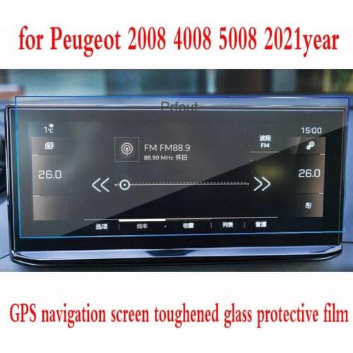 For Peugeot 2008 4008 5008 2021 GPS Navigation Toughened Glass Interior Sticker