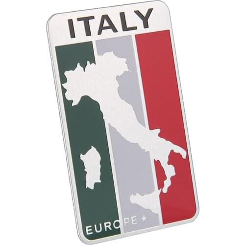 For Toyota Corolla RAV4 Mazda Honda Civic Ford KIA Peugeot Opel Jeep Auto Car Decoration Italy flag Logo Label Emblem Sticker