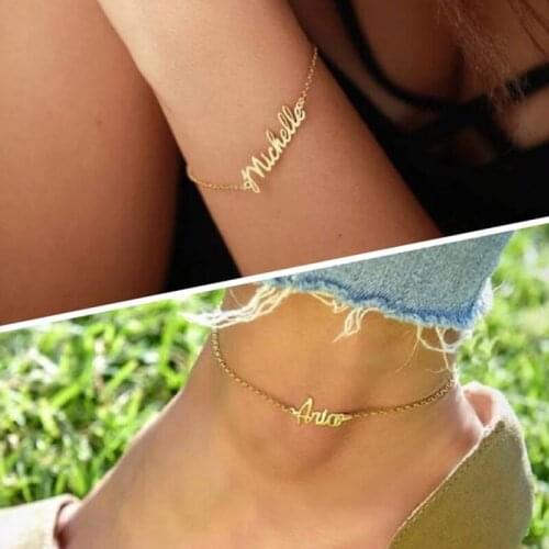 Personalized name bracelets, anklets, customized exquisite bracelets, exquisite birthday gifts for women, bridesmaids