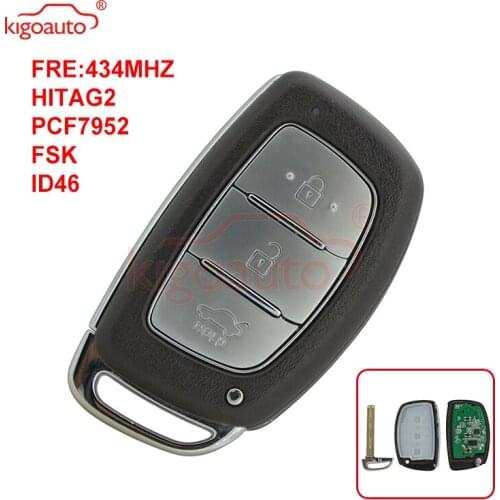 Kigoauto 3 button 434Mhz ID46 chip smart remote key for Hyundai Verna key