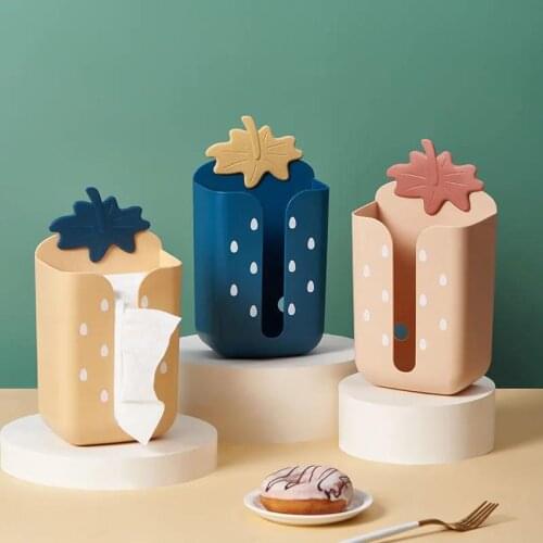 Creative Simple And Cute Wall-mounted Tissue Box Cartoon Hand Box Toilet Tissue Box Punch-free Toilet Paper Storage Rack