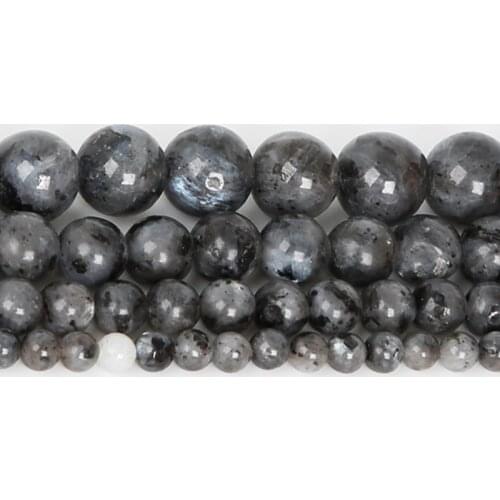 Black Moonstone Stone Beads Round 4-10MM Natural Stone Beads DIY Loose Beads For Jewelry Making Bead Strand 15"