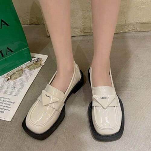 Women Flats Pu Fashion Slip On Round Toe Platform Shoes Ladies Loafers Solid Elegant Autumn Comfort Female Footwear Bottom Shoe