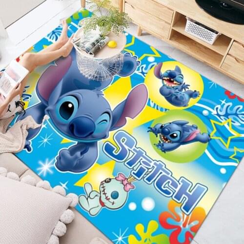 Disney Cartoon Stitch Carpet Living Room Bedroom Bay Window Tatami Floor Mat Children Boys Girls Baby Game Rug Birthday Gifts