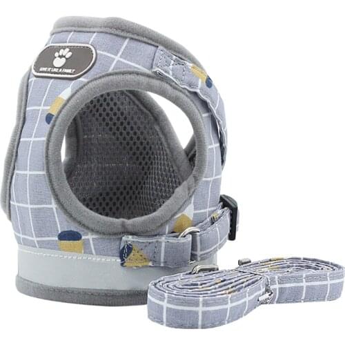 Soft Mesh Breathable Dog Harness with Leash Summer Pet Reflective Vest Walking Lead for Puppy Medium Dog Clothes Dog Accessories