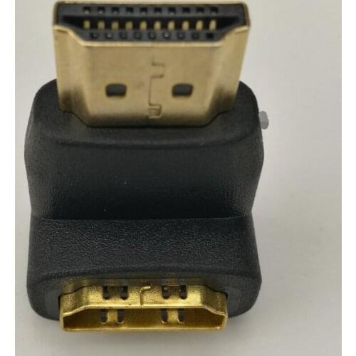 HDMI Adapter Converters 90 Degree Angle HDMI Male To HDMI Female for 1080P HDTV Cable Adaptor Converter Extender 300pcs/lot