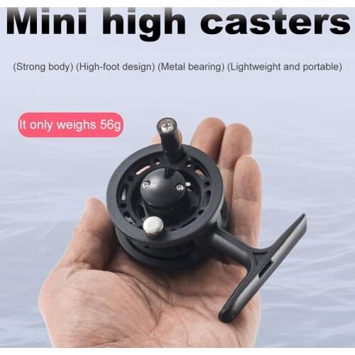 Fishing Reel Wheel With High Foot Fishing Reels For Ice Fishing Flies Raft Fishing Tool Metal bearing is light and portable