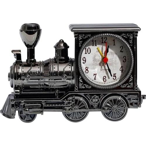 Student Alarm Clock Home Office Shelf Decoration Locomotive Fashionable Novelty Creative Design ABS Children Adult Boy Gift