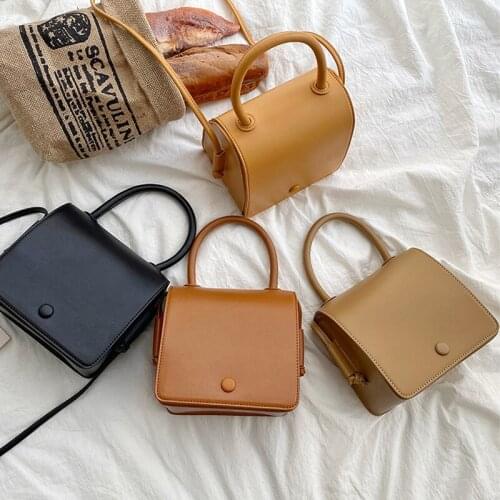 Pu Fashion Ladies Casual All-match Messenger Shoulder Bag Solid Color Female Portable Small Square Bag Simple Style