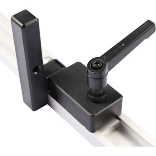 Miter Track Stop for T-Slot T-Tracks Woodworking DIY Tool Miter Track Stopper Aluminum Alloy Chute Limit Flip Manual