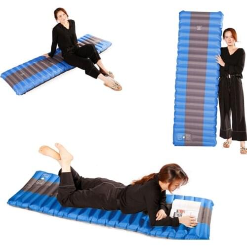 Outdoor camping sleeping mat comes with air pump pedal inflatable cushion portable comfortable thickened inflatable cushion tent