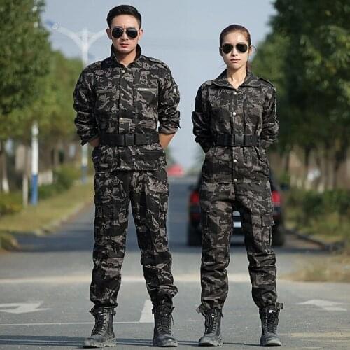 Military Uniform Combat Camouflage Army Jacket+Cargo Pans Men Tactical CS Uniforme Militar Working Clothes Female