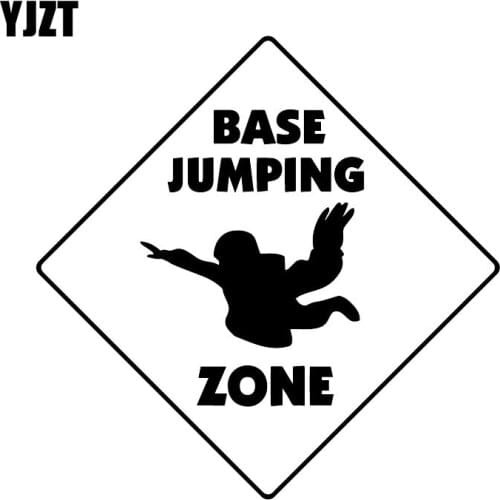 YJZT 15.6CM*15.6CM Base Jumping Crossing Decal Zone Window Vinyl Decals Bumper Car Sticker C31-0512