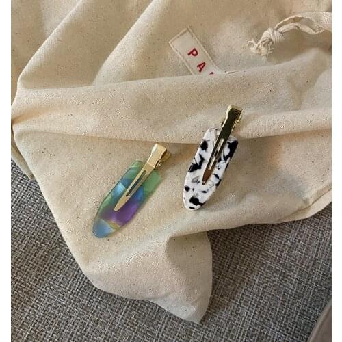 Women Fashion Makeup Clip Lady Acetate Side Hair Clips