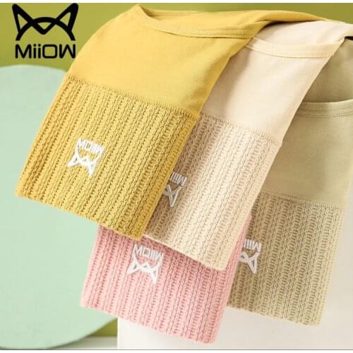 MiiOW High Waist Underwear Womens Pure Cotton Graphene Antibacterial Abdomen and Hips Comfortable And Breathable Ladies Briefs