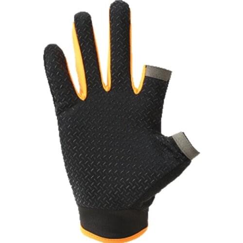 1pcs Fishing Gloves Women Men Universal Fishing Protection Anti-slip Gloves Three Fingers Outdoor Half Finger Angling Gloves