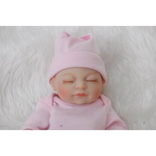 10-Inch Realistic Model Rebirth Doll Baby Eyes Closed Collection Props Flexible Glue Play House Toy 28cm Doll