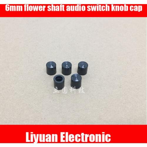 100pcs 6mm flower axis audio switch knob cap Cylindrical mixer mixer effect potentiometer knob cap