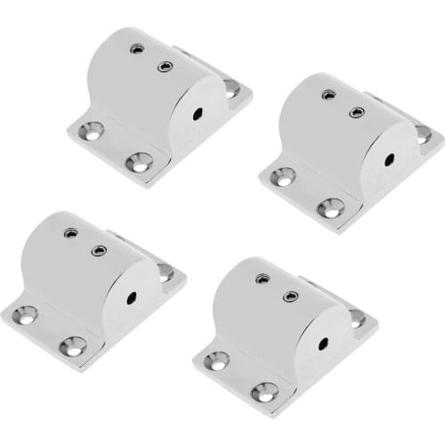 2 Pair Heavy Duty Marine Boat Hand Rail Hardware Fitting 90 Degree Stanchion Base for 1 icnh 25mm Tube