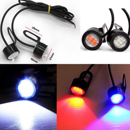2PCS Motorcycle Fog Lamp Daytime Running Light DC 12V Rearview Mirror car LED Modified reversing lights motorcycle headlight