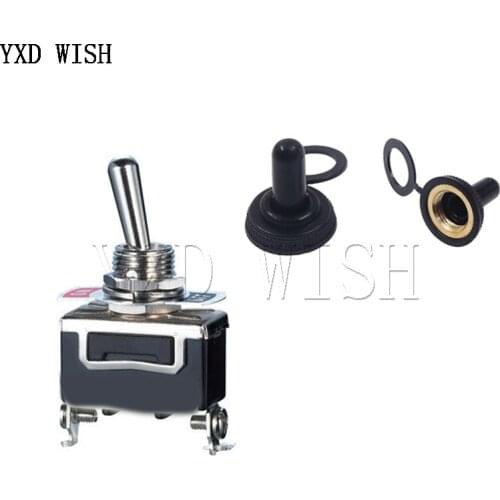 20PCS Miniature On Off Small SPST Toggle Switch Heavy Duty with Waterproof Cover 12V 6 A/250 VAC 10 A/125VAC Toggle Switch