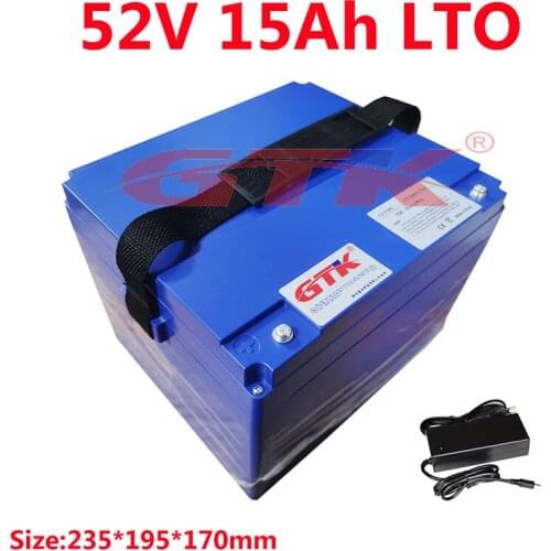 LTO 22S 52V 15AH Lithium titanate battery Pack LTO 2.4v battery for 1400w golf cart electric clean truck scooter +3A Charger