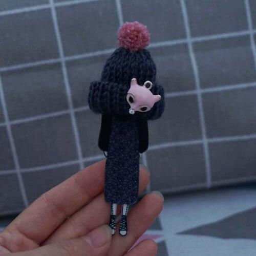 Girls Women badges Character Brooch Cartoon Figure Acrylic Brooch Pins for Clothing Backpack