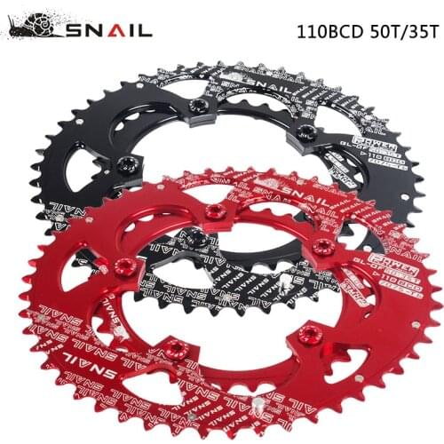 SNAIIL Chainring 110BCD Narrow Wide 9-11 Speed Road Bicycle Double Oval Chain Ring Bike Parts 50T/35T