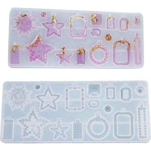 DIY Epoxy Mold Resin Earring Pendant Mold Casting Silicone Molds Jewelry Earring Pendant Molds Jewelry Making Tool