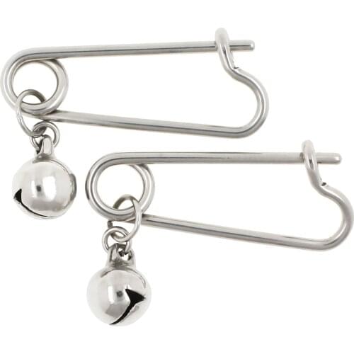 JHJT 2PCS Nipple Barbell Rings 316L Surgical Stainless Steel Small Bell Nipple Shied Piercing Body Jewelry 14G