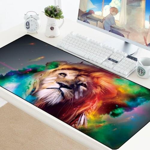 Lion Mousepad Large Locking Edge Gaming Computer Desk Mat Anime Gamer Mouse Pad Notebook Pc Accessories Padmouse xxl for Mouse