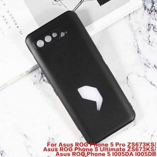 Soft Black TPU Case For Asus ROG Phone 5 Pro ZS673KS Phone Shell For Asus ROG Phone 5 Back Cover on ROG Phone5 Pro I005DA I005DB