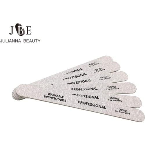 New 20pcs/lot Professional Nail File For Gel Nail 180/240 Sandpaper Wooden Double-sided Buffer Nail Files Manicure Tool