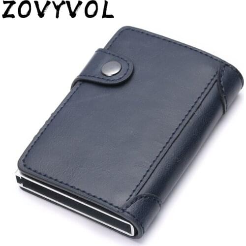 ZOVYVOL 2021 New RFID Blocking Men and Women Card Case Card Holder Carbon Fiber PU Leather Coin WalletTravel Drop-shipping