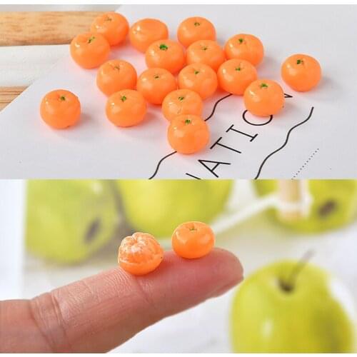 Newest 40pcs/Lot DIY Jewelry Findings Ornament Accessories 3D Plastic Resin Orange Shape Cabochons Cameo Craft Fit Ornaments