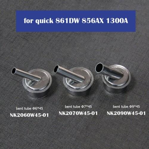 Original Microscope Nozzle NK2060W NK2070W NK2090W 45 Degree Curved Hot air Gun Nozzle Dedicated for Quick 861DW QUICK 1300A
